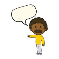 cartoon man with mustache pointing speech bubble N22