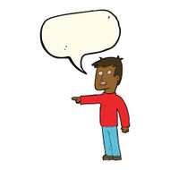 cartoon pointing man with speech bubble N55