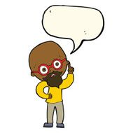 cartoon old man with speech bubble N16