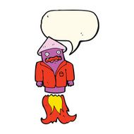 cartoon firework in business suit with speech bubble N8