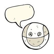 cartoon ball with speech bubble N4