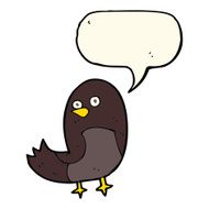 cartoon bird with speech bubble N211