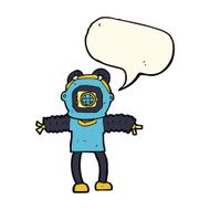 cartoon deep sea diver with speech bubble N23