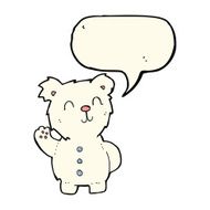 cartoon polar bear with speech bubble N51