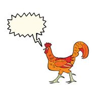 cartoon cockerel with speech bubble N24
