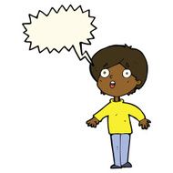 cartoon surprised man with speech bubble N91
