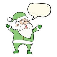 cartoon santa claus with speech bubble N140