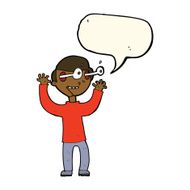 cartoon man with popping out eyes speech bubble N23