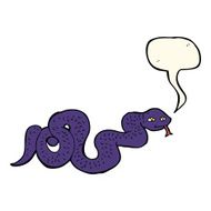 cartoon snake with speech bubble N48