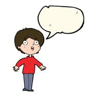 cartoon surprised man with speech bubble N96