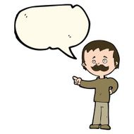 cartoon man with mustache pointing speech bubble N23