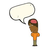 cartoon man with big brain speech bubble N8