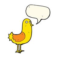cartoon bird with speech bubble N213