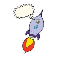 cartoon spaceship with speech bubble N19