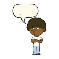 cartoon suspicious man with speech bubble N30