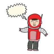 cartoon astronaut with speech bubble N88