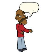 cartoon old man with mustache speech bubble N20