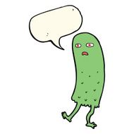 cartoon funny ghost with speech bubble N12