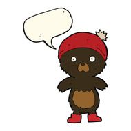 cartoon cute teddy bear with speech bubble N13