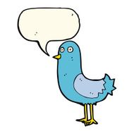 cartoon bird with speech bubble N214