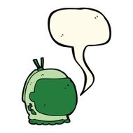 cartoon astronaut helmet with speech bubble N22
