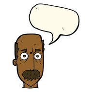 cartoon man with mustache speech bubble N67