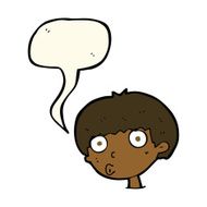 cartoon surprised boy with speech bubble N22