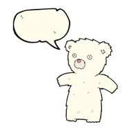 cartoon polar bear with speech bubble N52