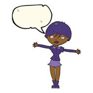 cartoon vampire girl with speech bubble N173
