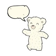 cartoon polar bear with speech bubble N53