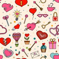 Seamless pattern for valentines day