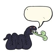 cartoon snake with speech bubble N49