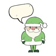 cartoon santa claus with speech bubble N142