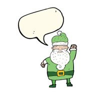 cartoon angry santa claus with speech bubble N15