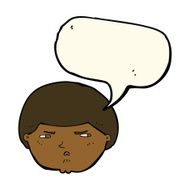 cartoon annoyed man with speech bubble N59