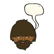 cartoon bearded man with speech bubble N34