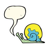 cartoon snail with speech bubble N31