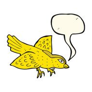 cartoon bird with speech bubble N216