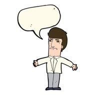 cartoon annoyed boss with speech bubble N7
