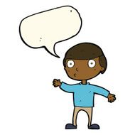 cartoon waving man with speech bubble N29