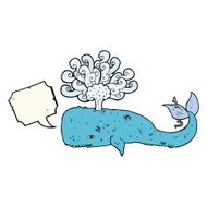 cartoon whale with speech bubble N29