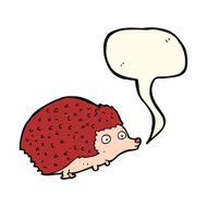 cartoon hedgehog with speech bubble N8