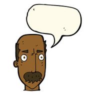 cartoon annoyed old man with speech bubble N51