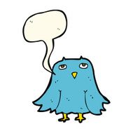 Cartoon owl with speech bubble N49