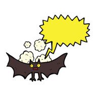 cartoon bat with speech bubble N15