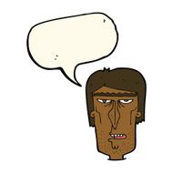 cartoon angry face with speech bubble N23