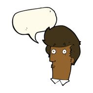 cartoon surprised expression with speech bubble N8