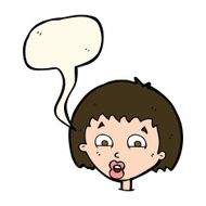 cartoon shocked expression with speech bubble N13