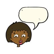 cartoon shocked expression with speech bubble N14