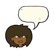cartoon shocked expression with speech bubble N16